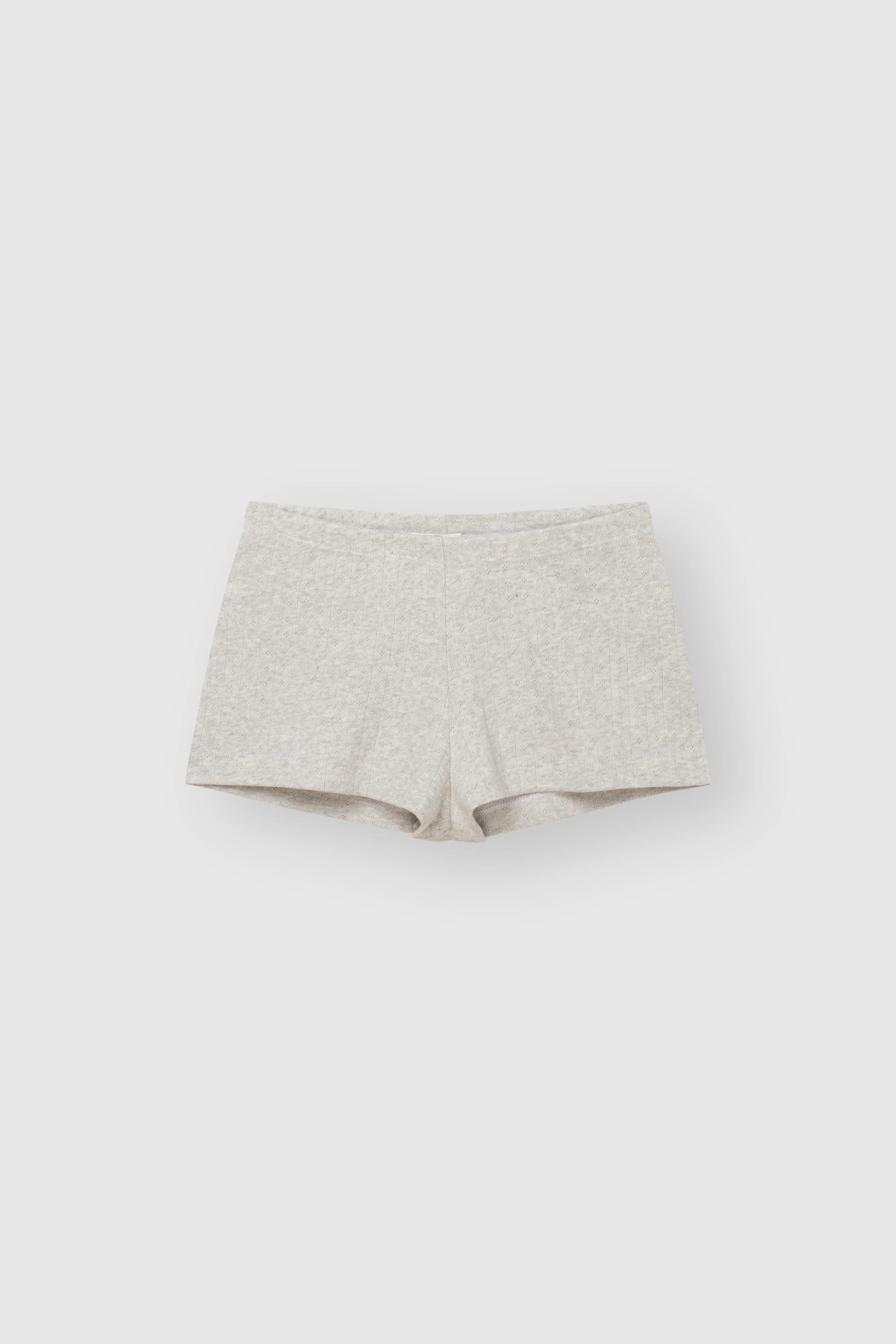 Ribbed mini shorts light gray