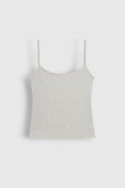 Ribbed T-shirt light gray