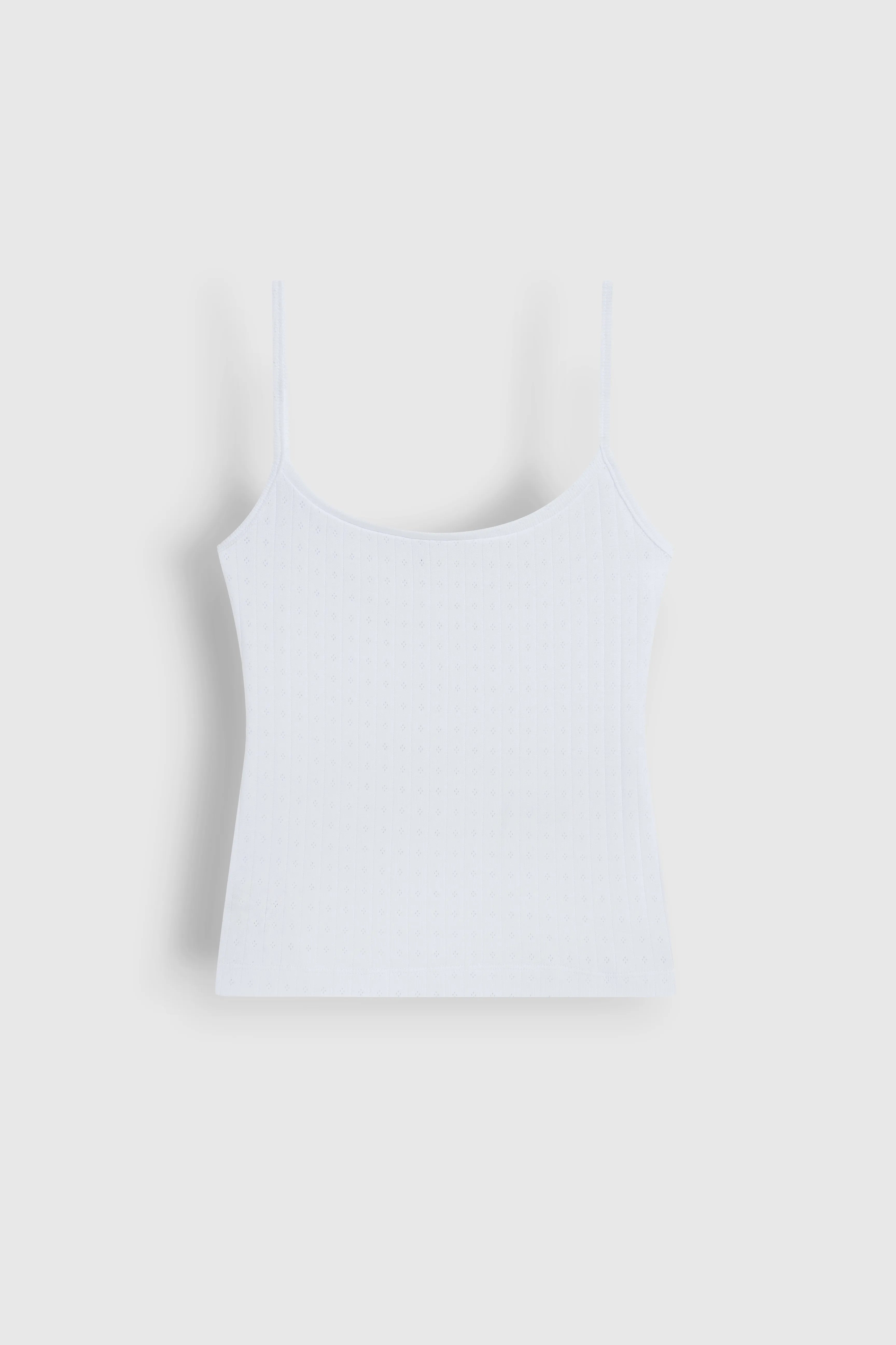 Ribbed T-shirt with straps white