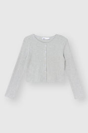 Ribbed longsleeve light gray