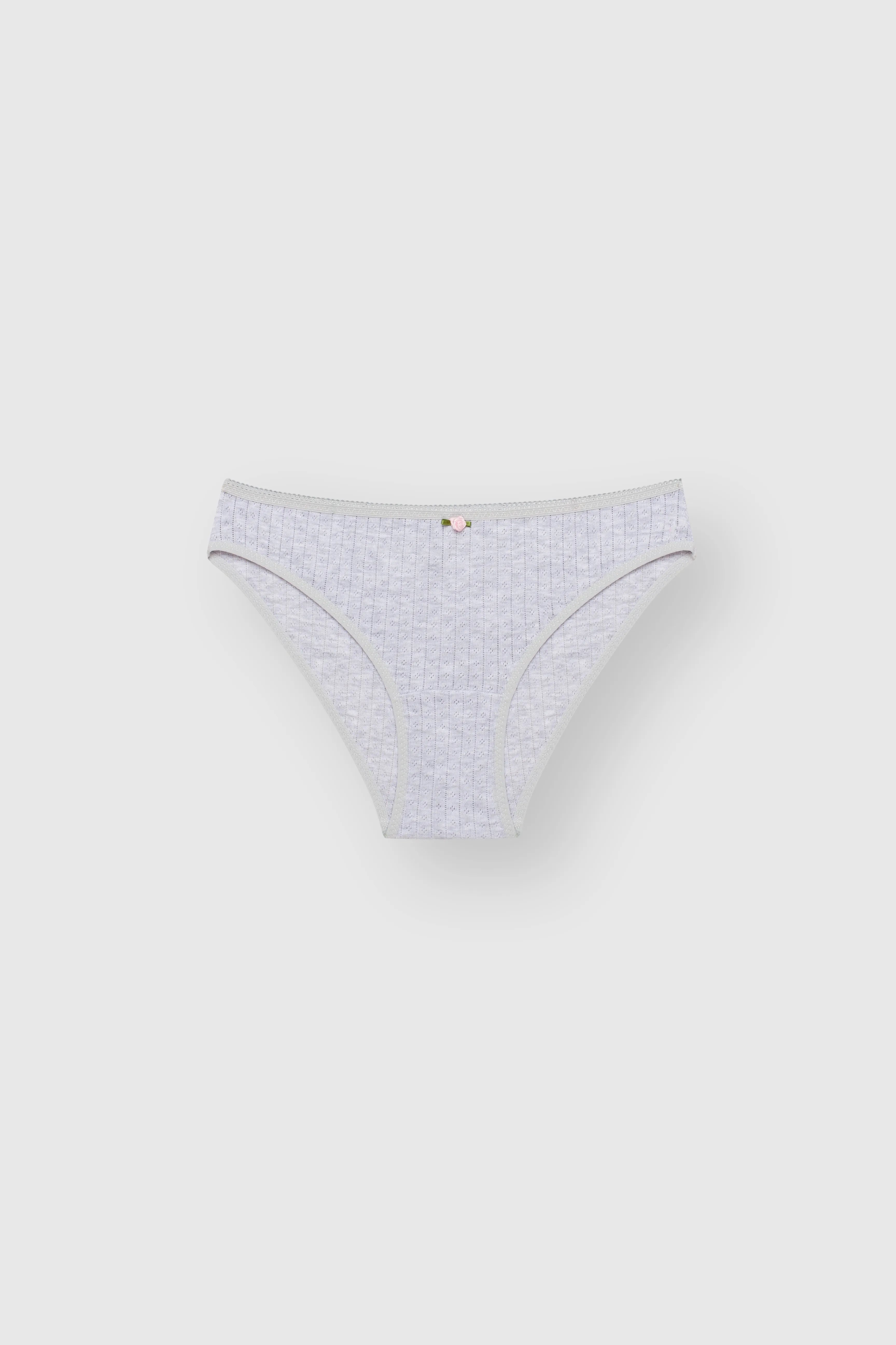 Lingerie Slips Gray Ribbed
