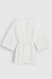 Kimono bathrobe with large flower print