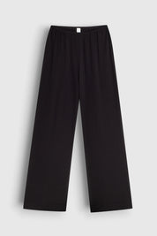 Ribbed wide pants black
