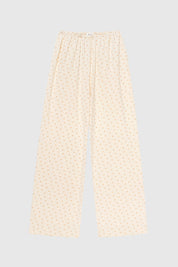 Ribbed wide pants milky rose