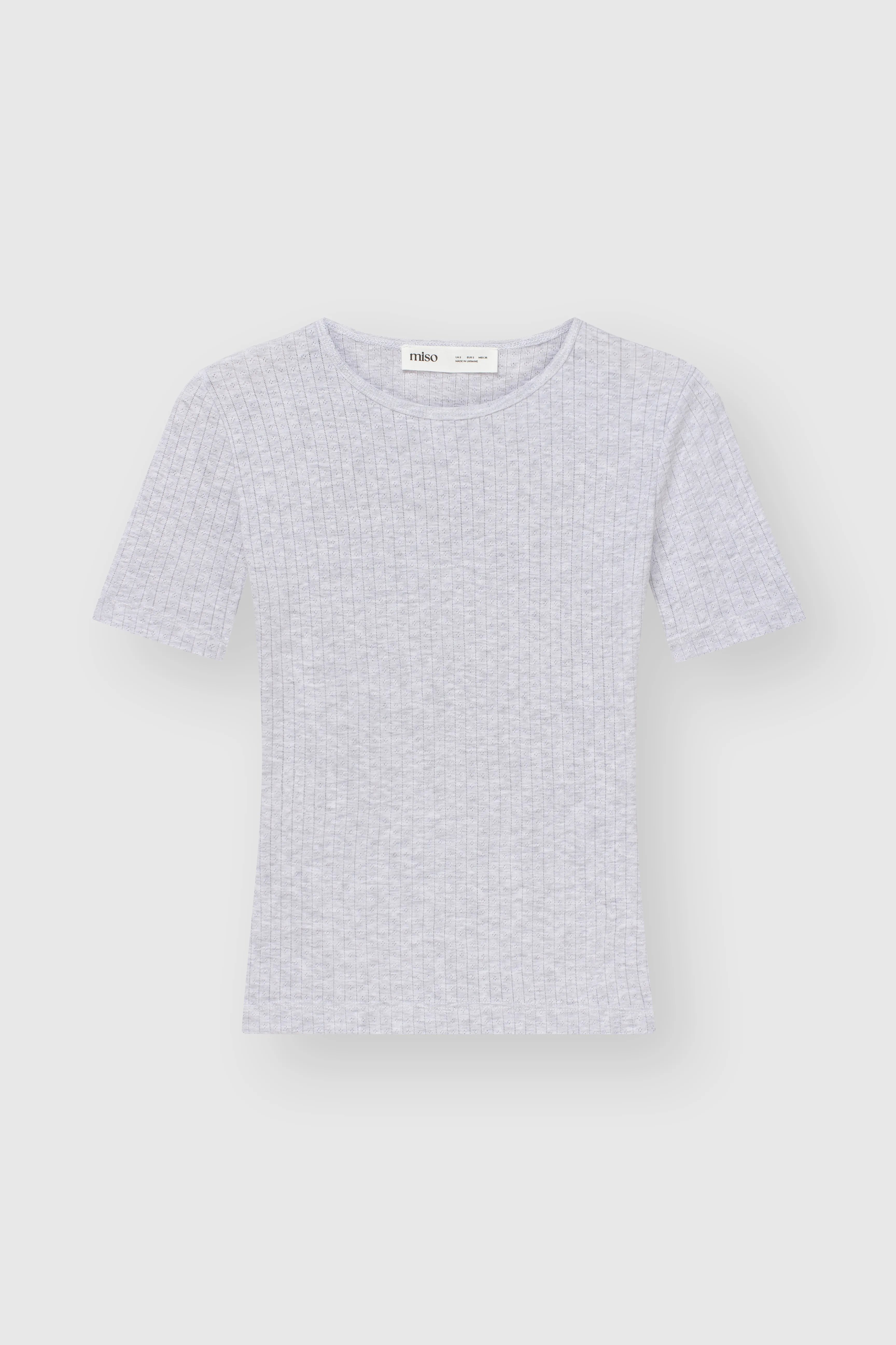 Soft Ribbed T-Shirt Gray